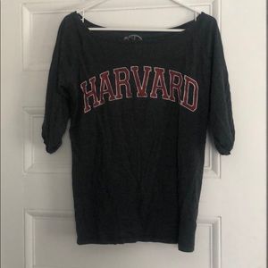 Harvard off the shoulder shirt